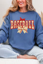 Faux Yarn Baseball Coquette Heavy Blend Crew Sweatshirt - Wholesale Accessory Market