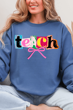 Retro Teach Ribbon Heavy Blend Crew Sweatshirt - Wholesale Accessory Market