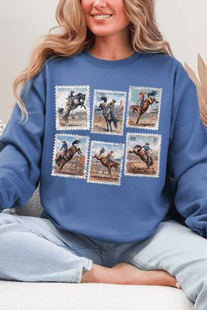 Rodeo Stamps Heavy Blend Crew Sweatshirt - Wholesale Accessory Market