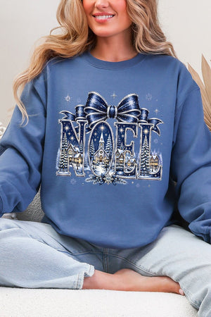 Starlit Noel Village Heavy Blend Crew Sweatshirt - Wholesale Accessory Market