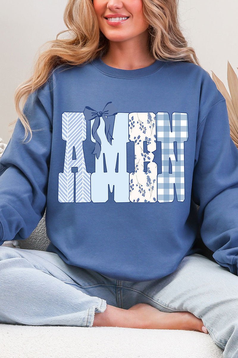 Sunday Blue Amen Heavy Blend Crew Sweatshirt - Wholesale Accessory Market
