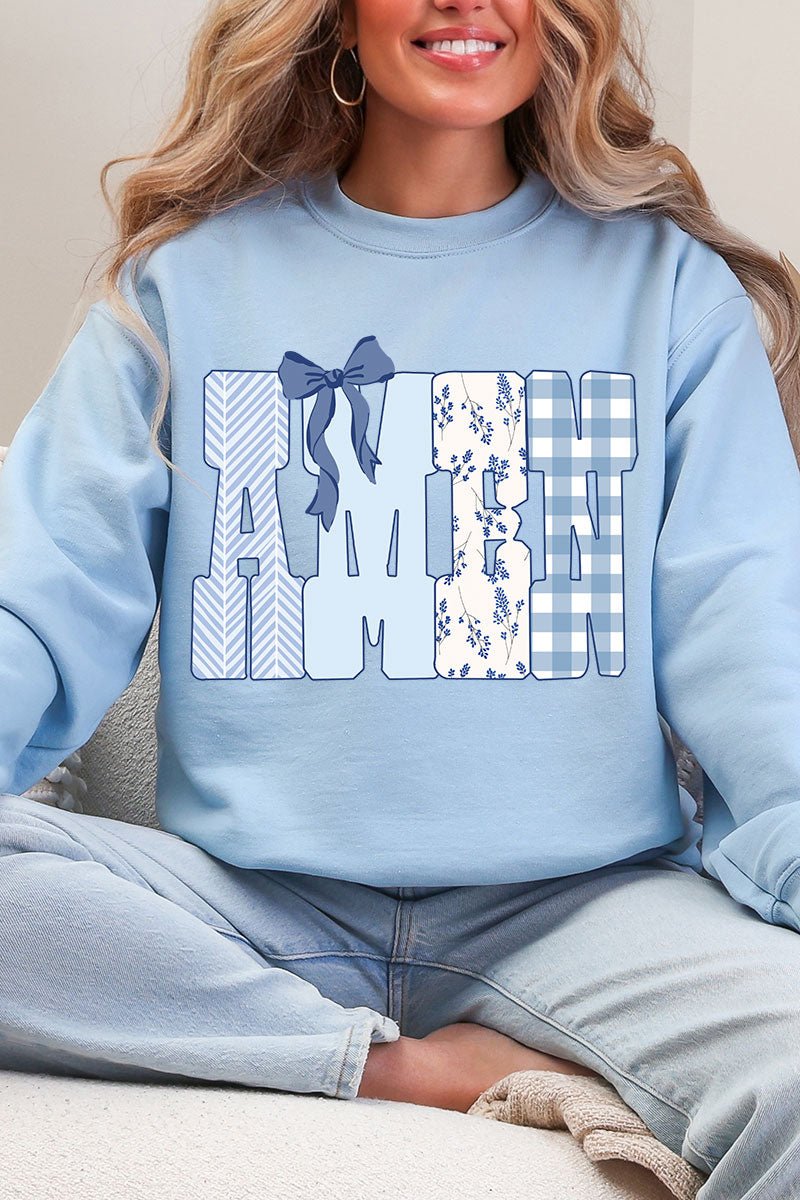 Sunday Blue Amen Heavy Blend Crew Sweatshirt - Wholesale Accessory Market