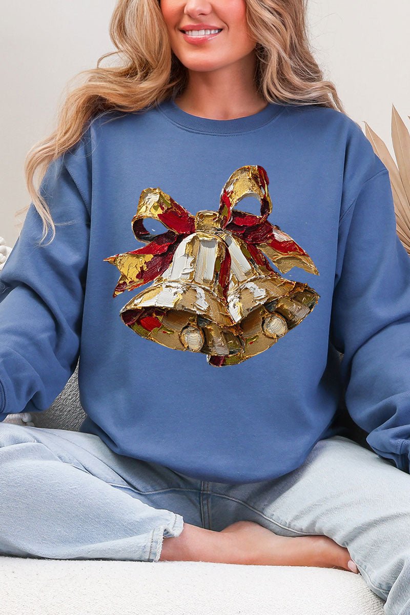 The Painted Christmas Bells Heavy Blend Crew Sweatshirt - Wholesale Accessory Market