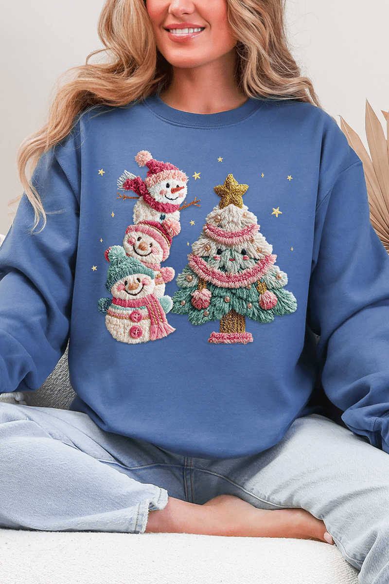 Yarnin' For Christmas Faux Yarn Heavy Blend Crew Sweatshirt - Wholesale Accessory Market