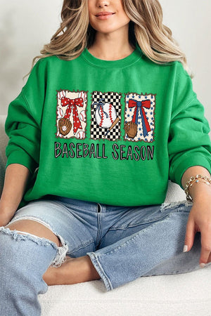 Baseball Season Ribbon Heavy Blend Crew Sweatshirt - Wholesale Accessory Market