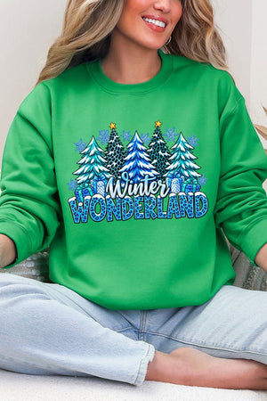 Blue Winter Wonderland Heavy Blend Crew Sweatshirt - Wholesale Accessory Market