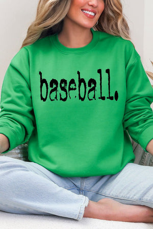 Distressed Baseball. Heavy Blend Crew Sweatshirt - Wholesale Accessory Market