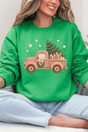 Faux Yarn Holly Jolly Haul Heavy Blend Crew Sweatshirt - Wholesale Accessory Market
