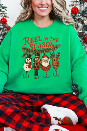 Reel In The Season Heavy Blend Crew Sweatshirt - Wholesale Accessory Market