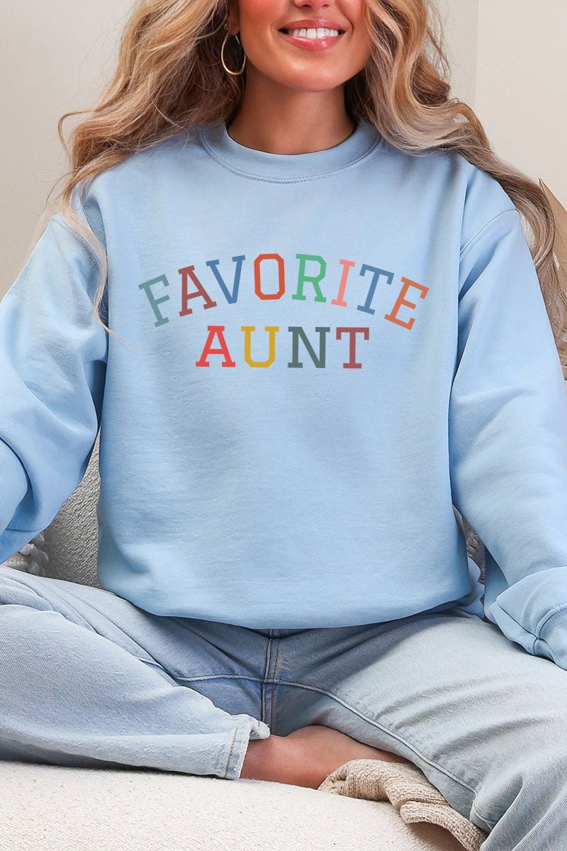Always The Favorite Aunt Heavy Blend Crew Sweatshirt - Wholesale Accessory Market