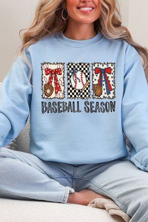 Baseball Season Ribbon Heavy Blend Crew Sweatshirt - Wholesale Accessory Market