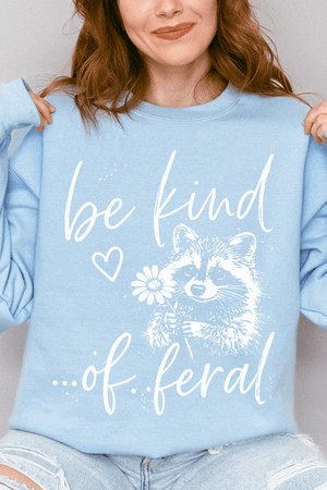 Be Kind Of Feral Raccoon Heavy Blend Crew Sweatshirt - Wholesale Accessory Market