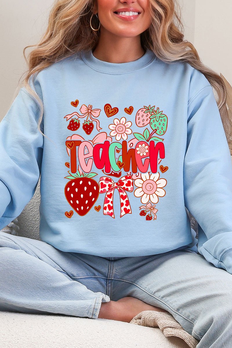 Berry Sweet Teacher Heavy Blend Crew Sweatshirt - Wholesale Accessory Market