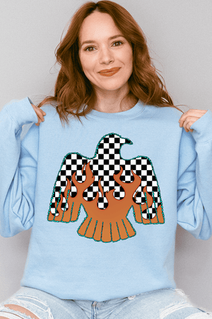 Checkerfire Thunderbird Heavy Blend Crew Sweatshirt - Wholesale Accessory Market