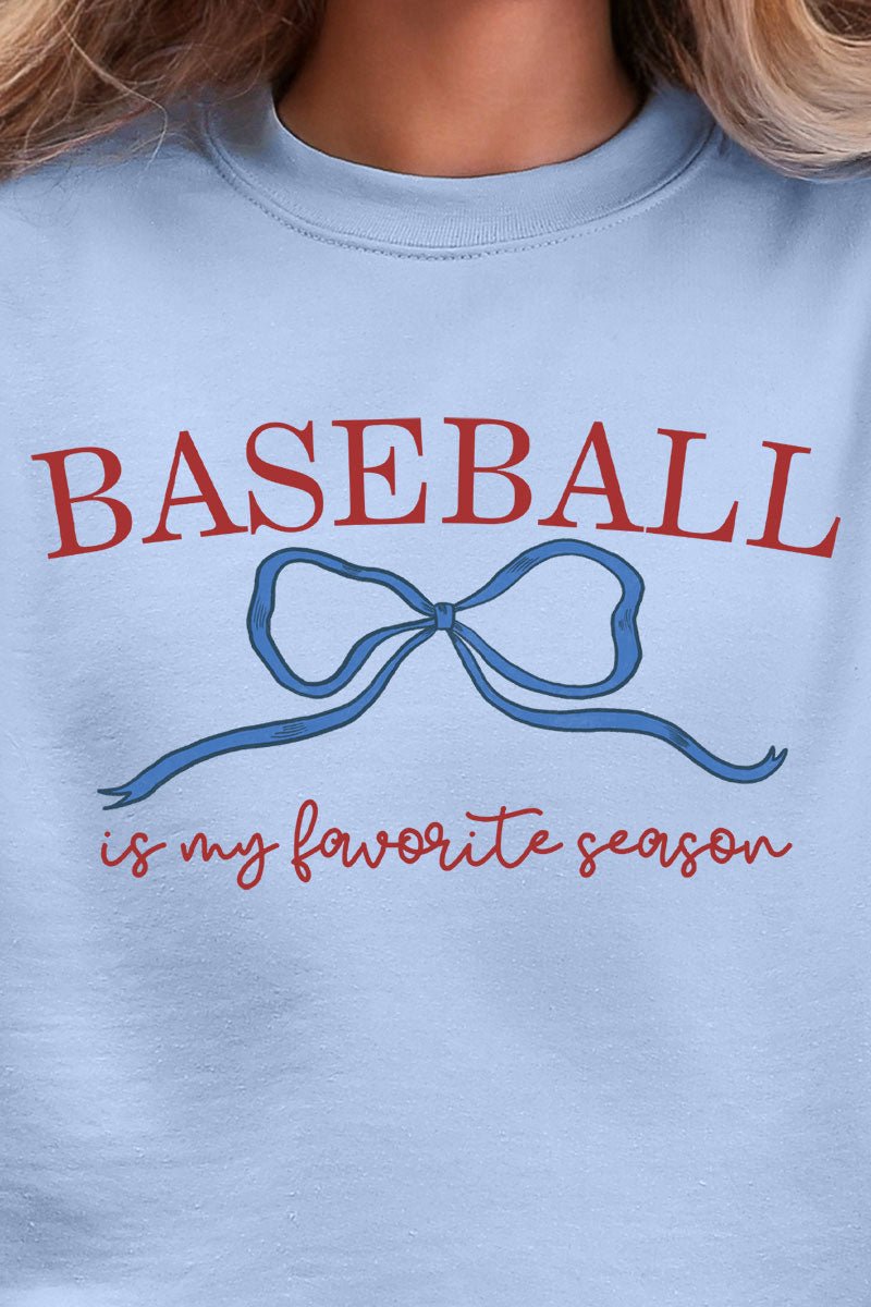 Coquette My Favorite Baseball Ecosmart Crewneck Sweatshirt - Wholesale Accessory Market
