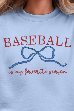 Coquette My Favorite Baseball Ecosmart Crewneck Sweatshirt - Wholesale Accessory Market