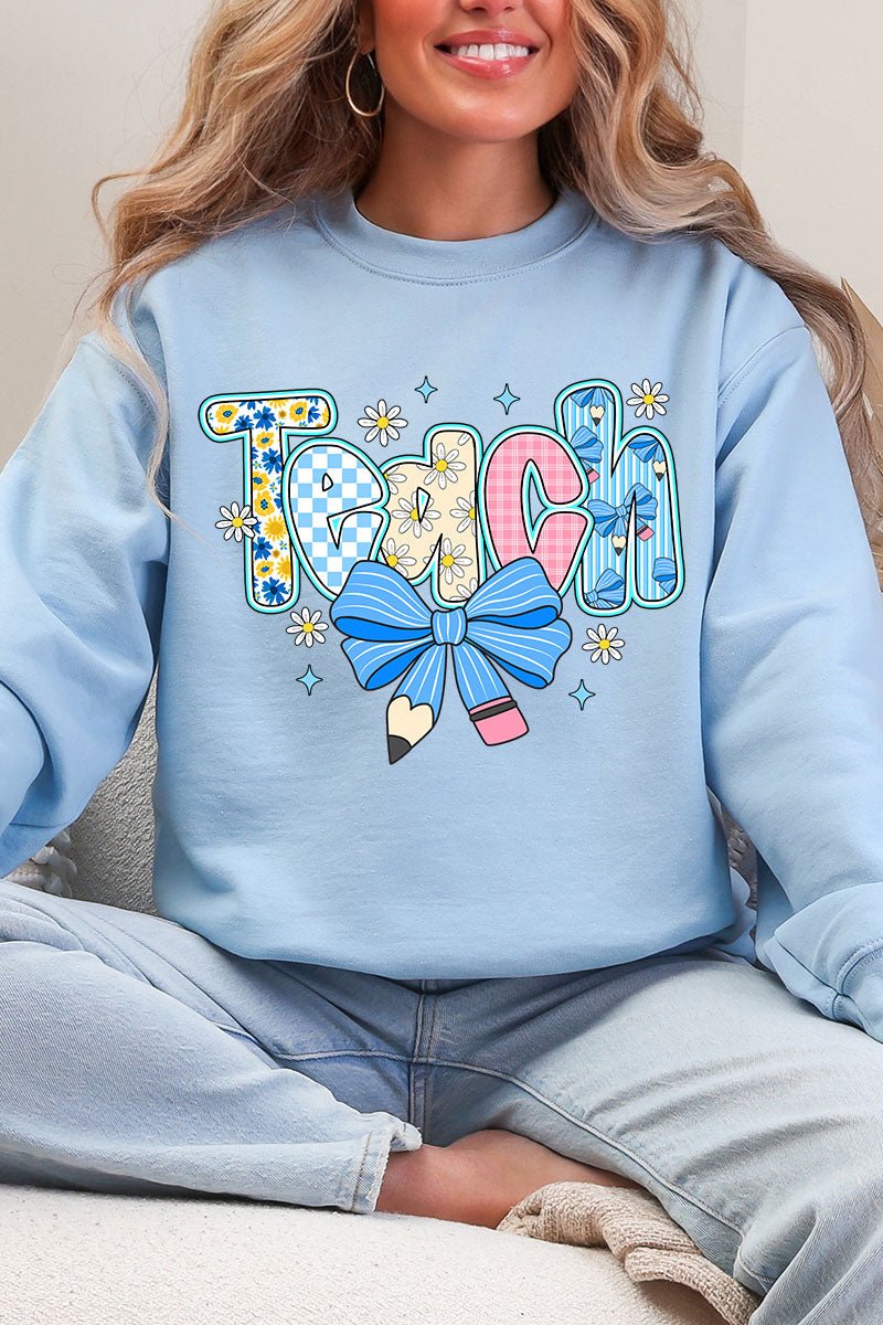 Daisy Days Teach Heavy Blend Crew Sweatshirt - Wholesale Accessory Market