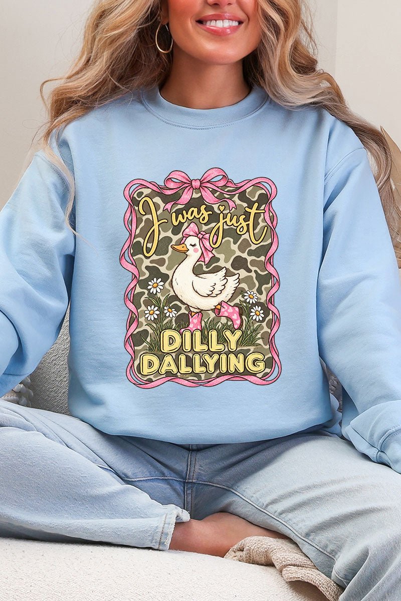 Dilly Dallying Camo Goose Heavy Blend Crew Sweatshirt - Wholesale Accessory Market