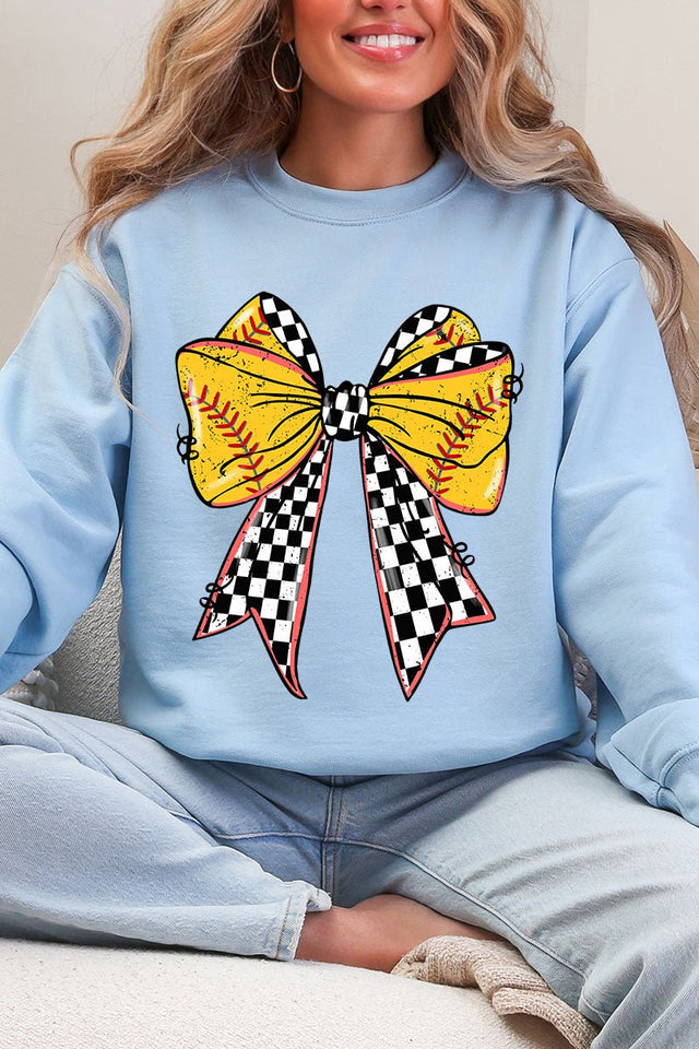 Fastpitch Check Heavy Blend Crew Sweatshirt - Wholesale Accessory Market