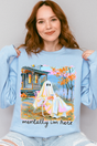 Ghost Mentally I'm Here Heavy Blend Crew Sweatshirt - Wholesale Accessory Market