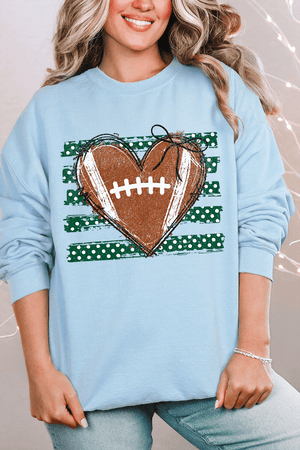 Green Football Sweetheart Heavy Blend Crew Sweatshirt - Wholesale Accessory Market