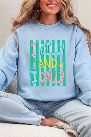 I Dilly & I Dally Heavy Blend Crew Sweatshirt - Wholesale Accessory Market