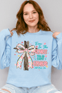 In The Chaos Coquette Cross Heavy Blend Crew Sweatshirt - Wholesale Accessory Market