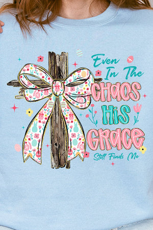 In The Chaos Coquette Cross Heavy Blend Crew Sweatshirt - Wholesale Accessory Market