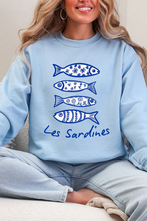 Les Sardines Heavy Blend Crew Sweatshirt - Wholesale Accessory Market