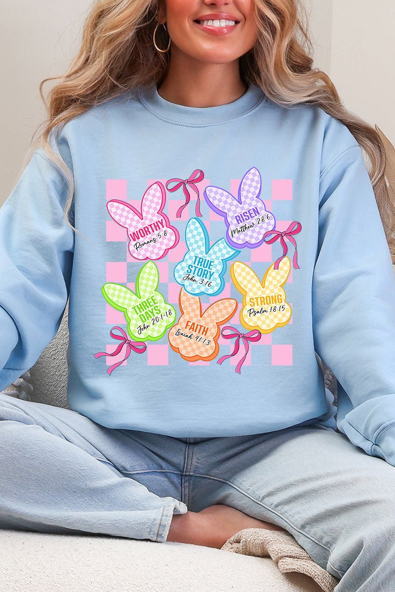 Little Bunnies, Big Faith Heavy Blend Crew Sweatshirt - Wholesale Accessory Market