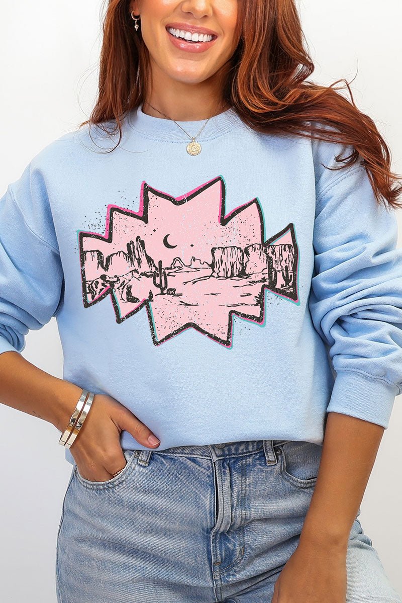 Pink Mesa Moonrise Heavy Blend Crew Sweatshirt - Wholesale Accessory Market