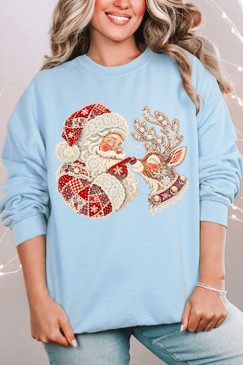 Santa's Christmas Boop Heavy Blend Crew Sweatshirt - Wholesale Accessory Market