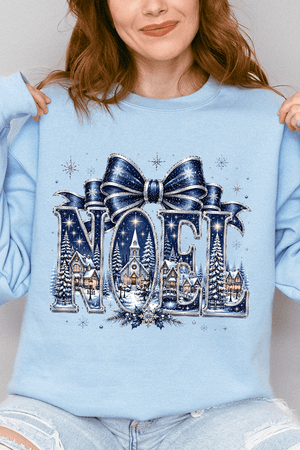 Starlit Noel Village Heavy Blend Crew Sweatshirt - Wholesale Accessory Market