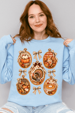Thanksgiving Portraits Heavy Blend Crew Sweatshirt - Wholesale Accessory Market