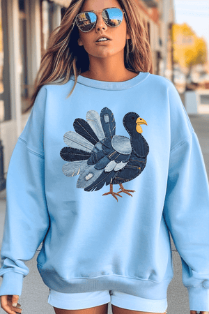 Turkey In Stitches Heavy Blend Crew Sweatshirt - Wholesale Accessory Market