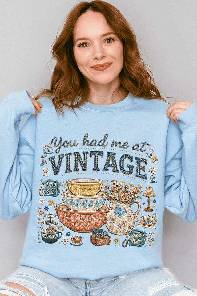 Vintage Threaded Treasures Heavy Blend Crew Sweatshirt - Wholesale Accessory Market