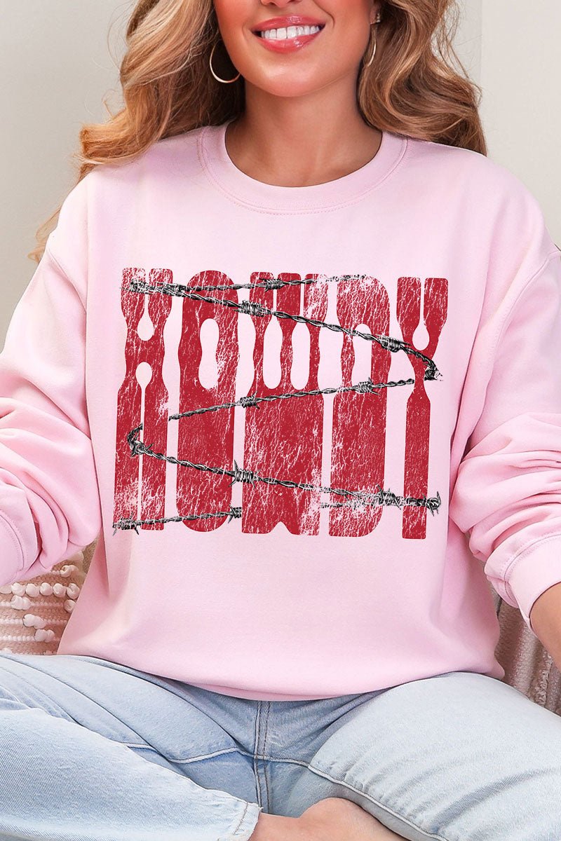 Barbed Wire Howdy Heavy Blend Crew Sweatshirt - Wholesale Accessory Market
