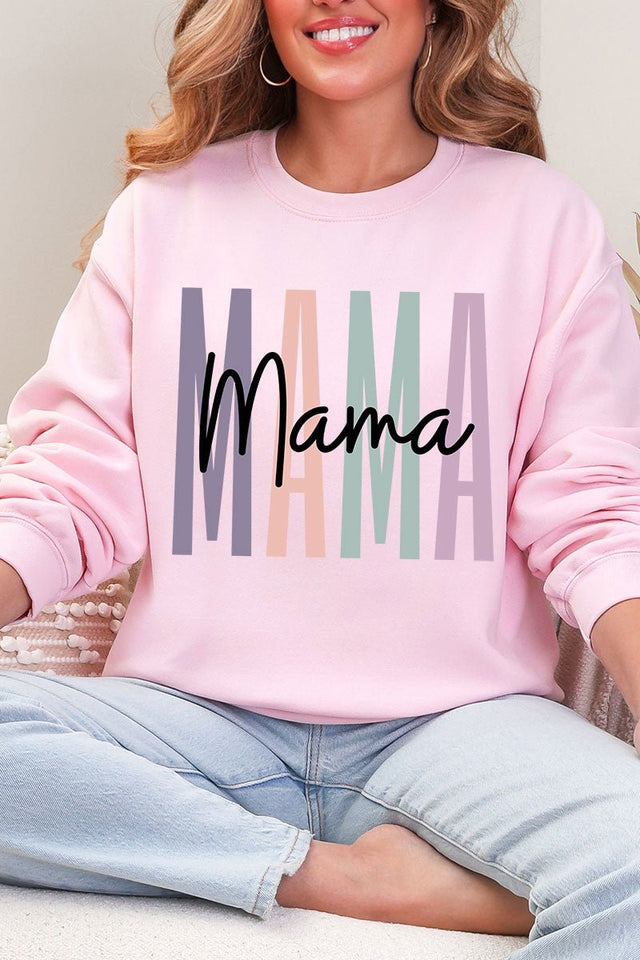 Block Script Mama Heavy Blend Crew Sweatshirt - Wholesale Accessory Market