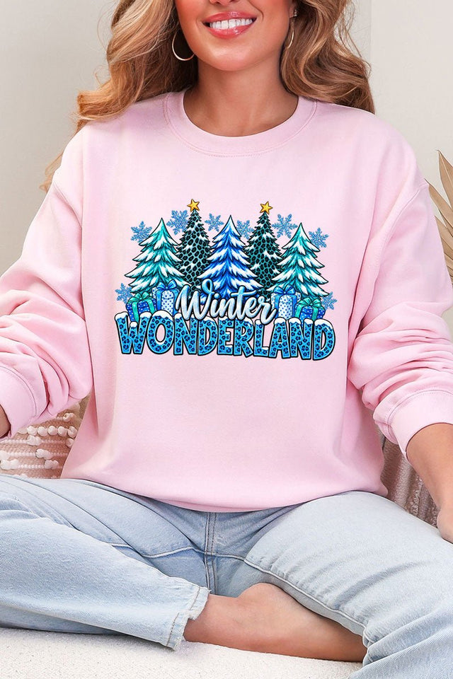 Blue Winter Wonderland Heavy Blend Crew Sweatshirt - Wholesale Accessory Market