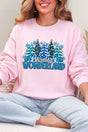 Blue Winter Wonderland Heavy Blend Crew Sweatshirt - Wholesale Accessory Market