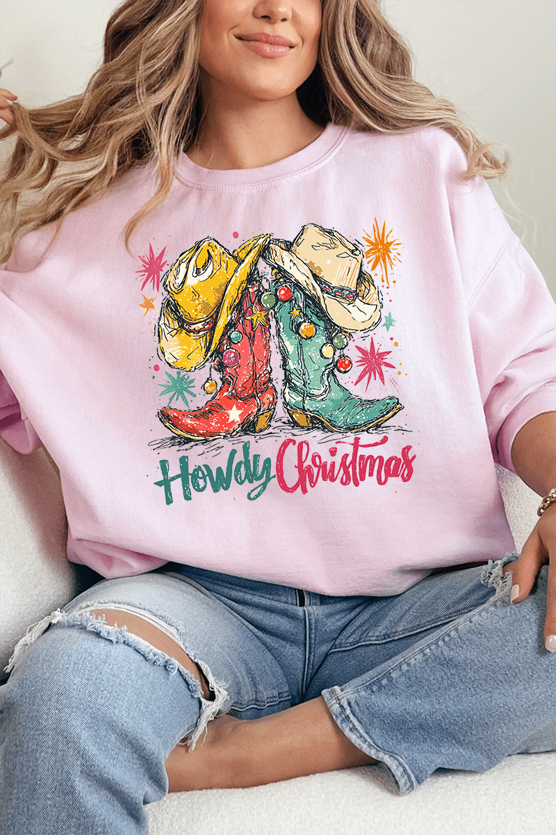 Christmas Boot Scootin' Heavy Blend Crew Sweatshirt - Wholesale Accessory Market
