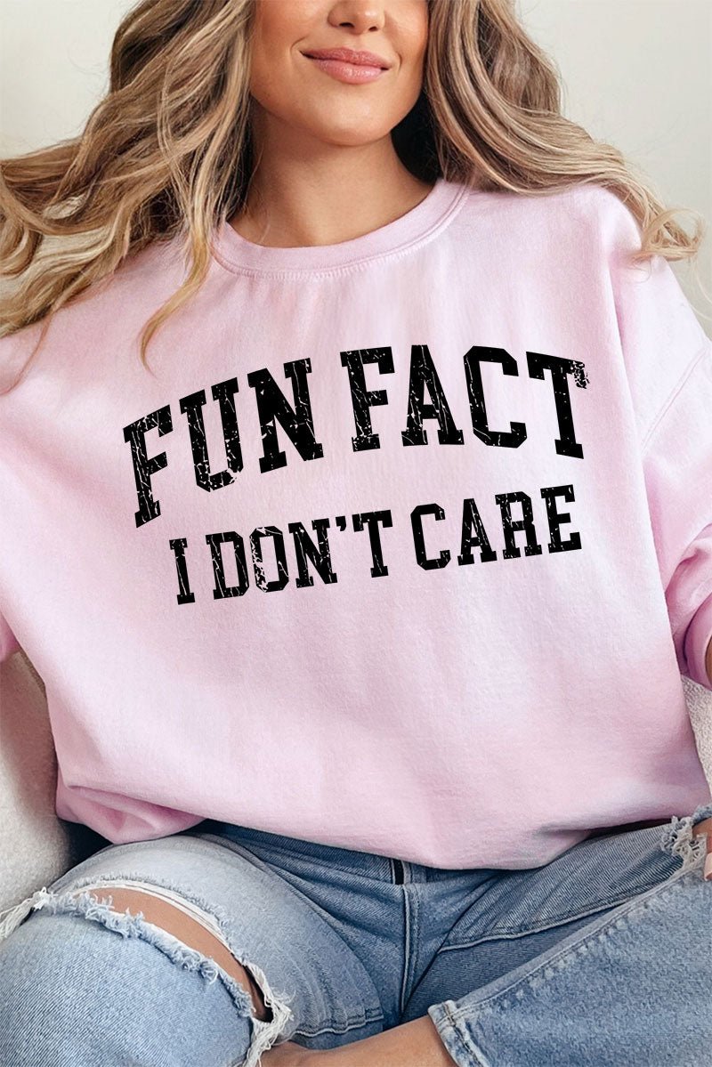 Distressed Fun Fact Heavy Blend Crew Sweatshirt - Wholesale Accessory Market