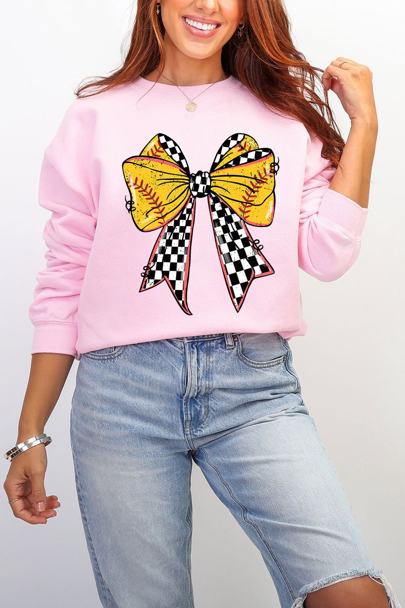 Fastpitch Check Heavy Blend Crew Sweatshirt - Wholesale Accessory Market