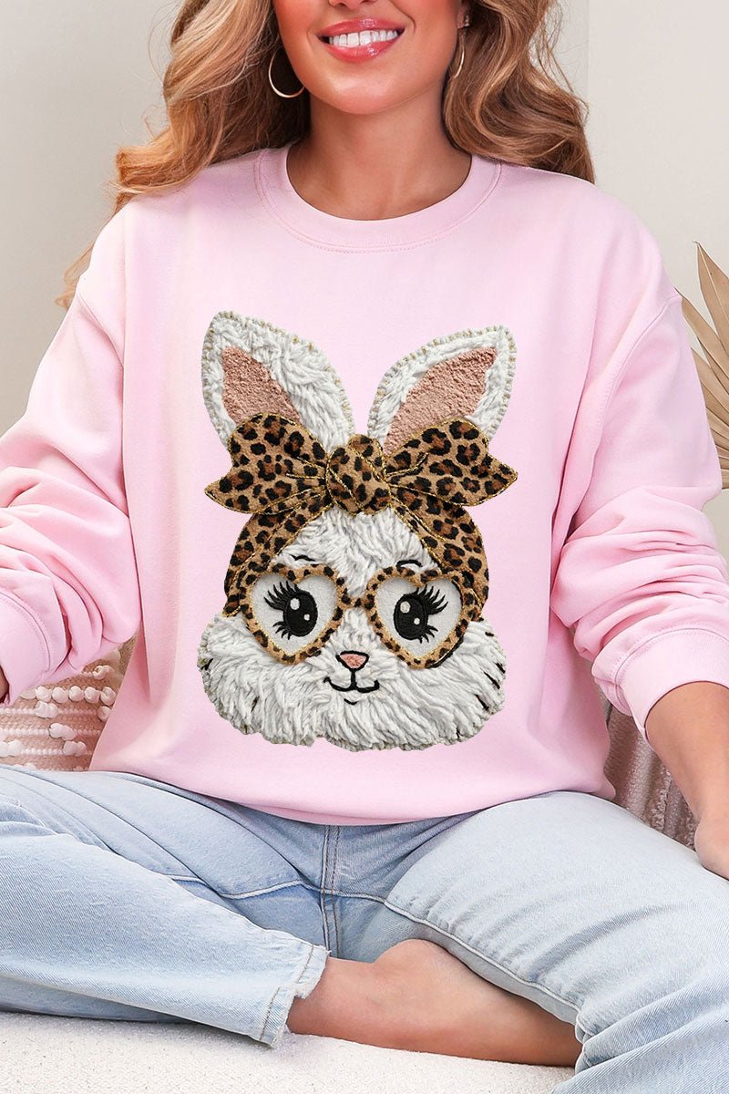 Faux Yarn Easter Bunny Heavy Blend Crew Sweatshirt - Wholesale Accessory Market