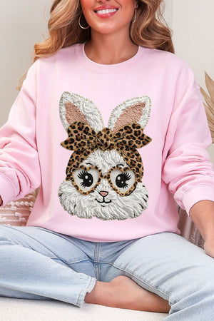 Faux Yarn Easter Bunny Heavy Blend Crew Sweatshirt - Wholesale Accessory Market