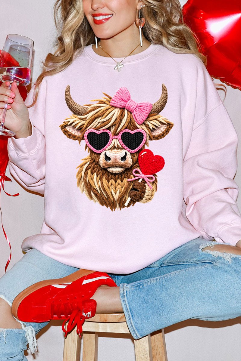 Faux Yarn Highland Romance Heavy Blend Crew Sweatshirt - Wholesale Accessory Market