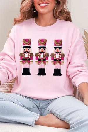 Faux Yarn Holiday Guard Nutcracker Heavy Blend Crew Sweatshirt - Wholesale Accessory Market