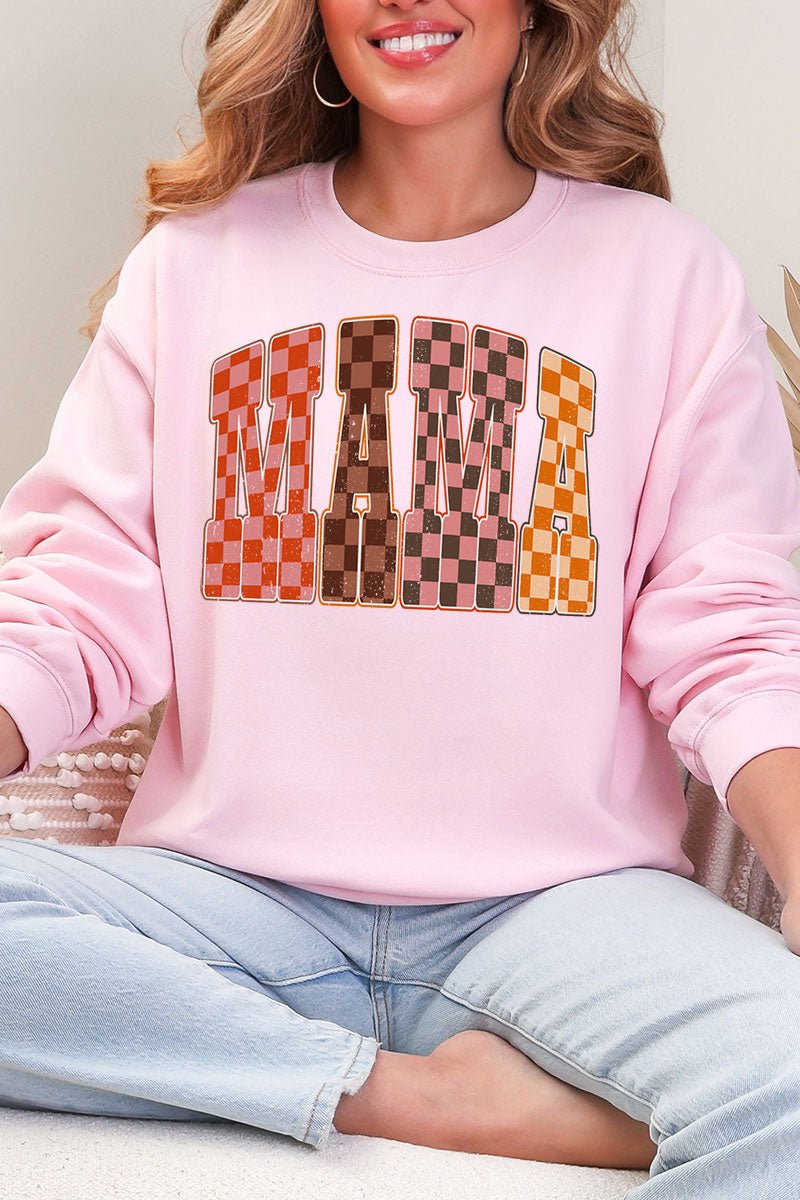 Girlie Check Mama Heavy Blend Crew Sweatshirt - Wholesale Accessory Market