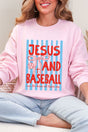Jesus And Baseball Heavy Blend Crew Sweatshirt - Wholesale Accessory Market