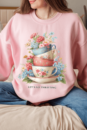 Let's Go Thrifting Heavy Blend Crew Sweatshirt - Wholesale Accessory Market